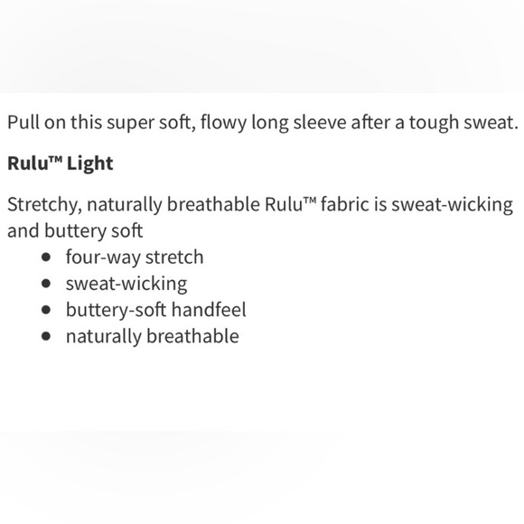 15.5”PTP SIZE 4 or SMALL LULULEMON MAKING MOVES PLEATED LONG SLEEVE WHITE TOP - Picture 15 of 16